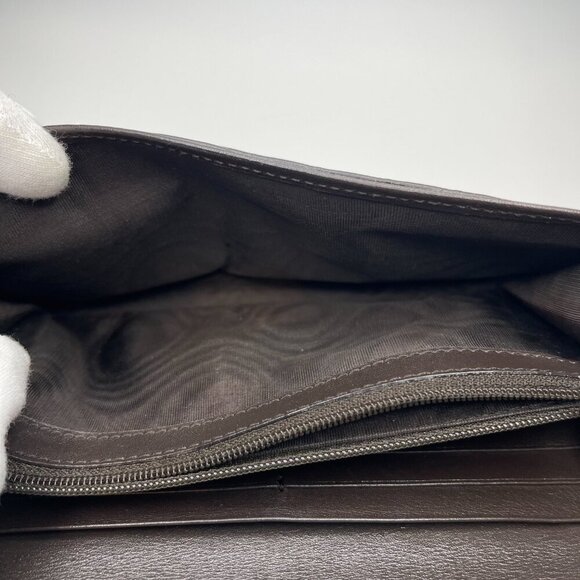 Gucci Guccisima Dark Brown Calf Leather Continental Wallet - Preowned - Picture 14 of 16